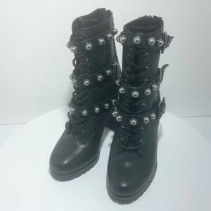 KARL LAGERFELD PARIS‎ Lennon Leather Boots Size 5 NEW MSRP $415